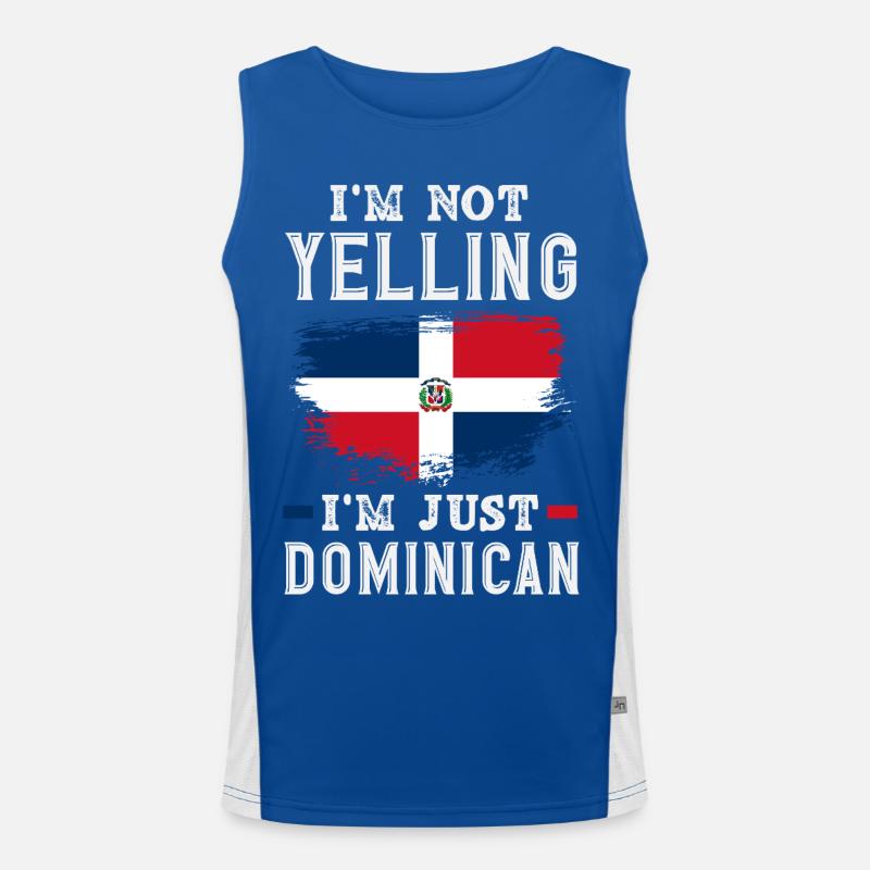 Dominican Republic Flag Dom Rep Pride Men's Functional Contrast Tank Top 