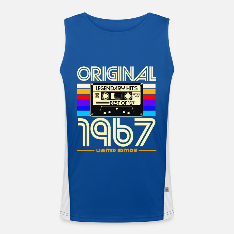 Original 1967 Limited Edition Retro Funktionelles Kontrast-Tank Top für Männer 