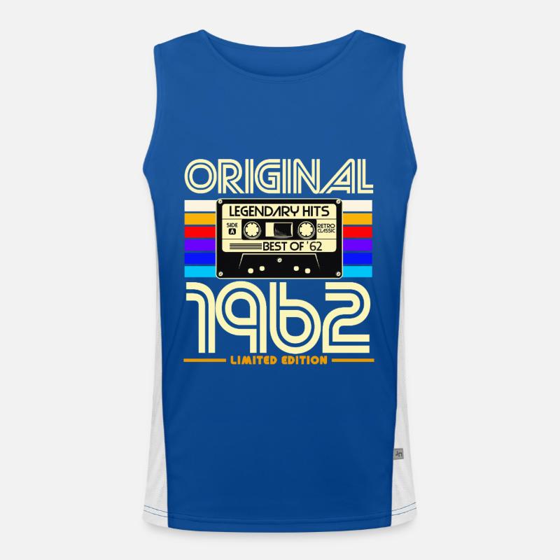 Originale limitierte Kassette von 1962 Funktionelles Kontrast-Tank Top für Männer 