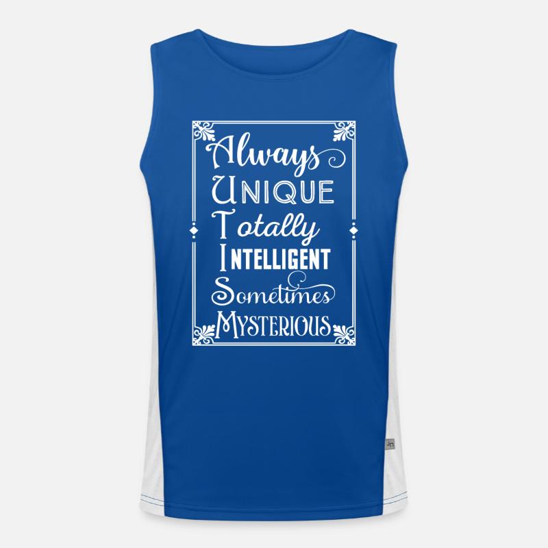Autismus Geschenk Asperger Charakter Geschenk Funktionelles Kontrast-Tank Top für Männer 