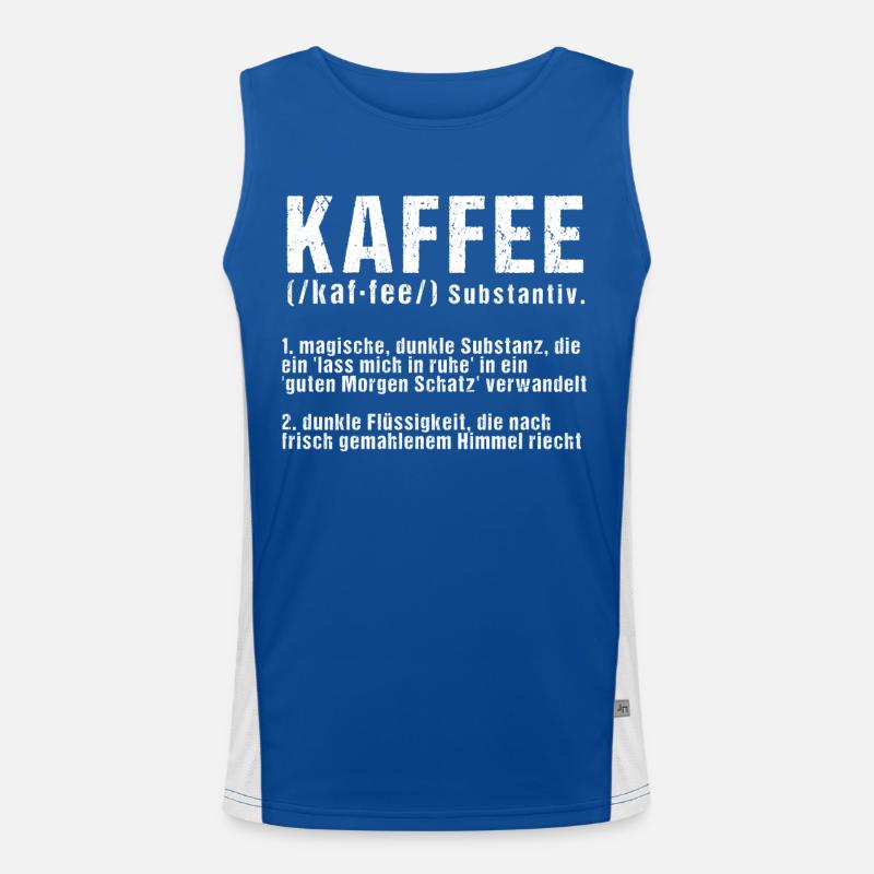 funny coffee definition Men's Functional Contrast Tank Top 