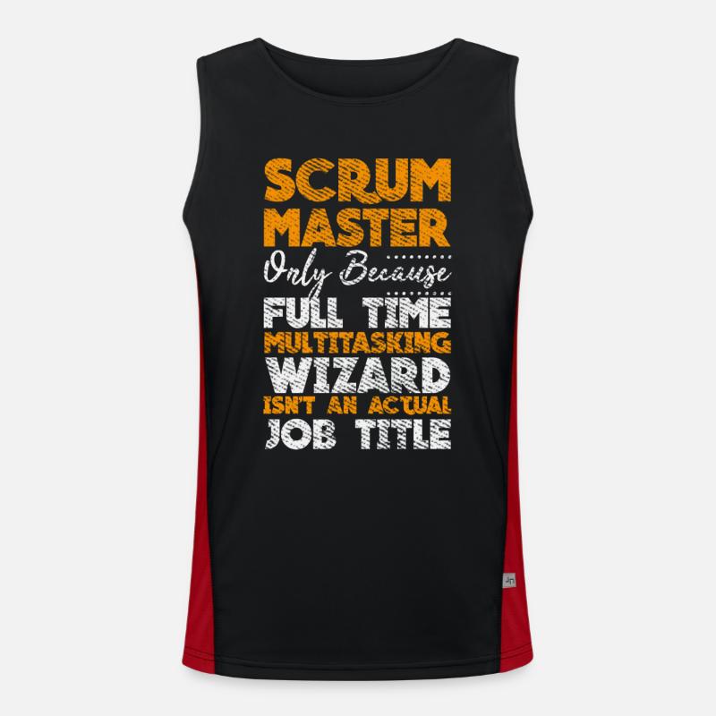 Scrum Master Developer Git Touch Container Docker Men's Functional Contrast Tank Top 
