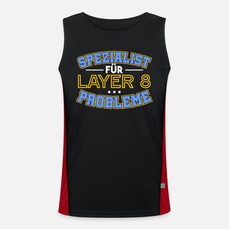 Admin Informatiker Informatik Administrator Funktionelles Kontrast-Tank Top für Männer 