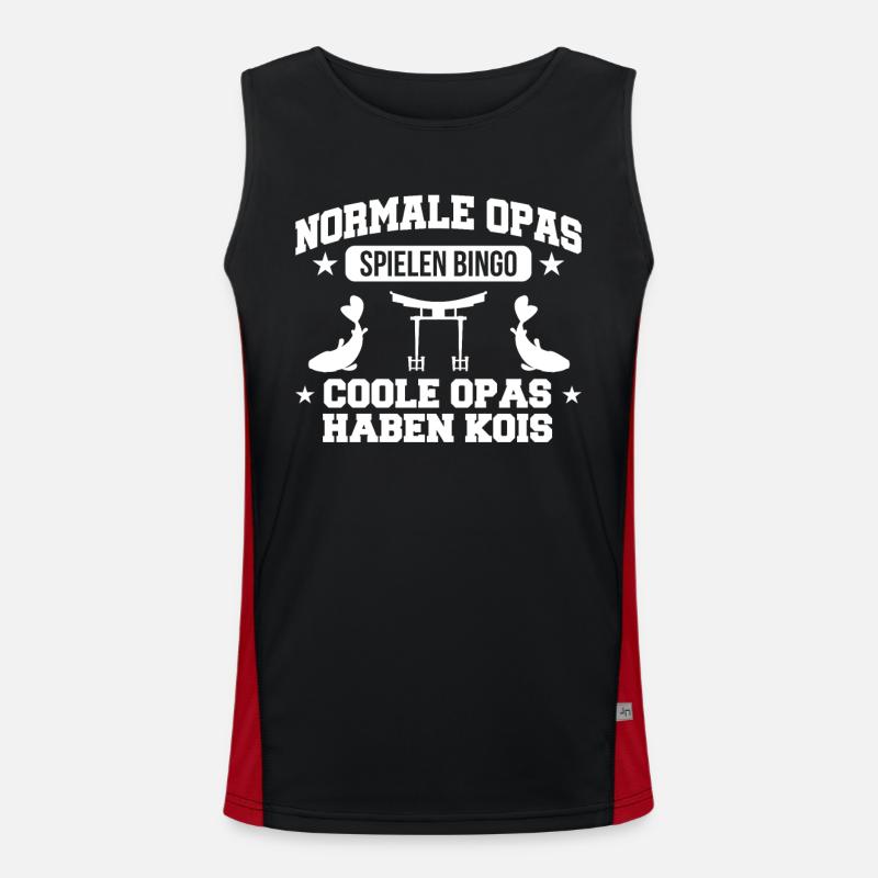 Koi Kois Koifisch Zuchtkarpfen Funktionelles Kontrast-Tank Top für Männer 