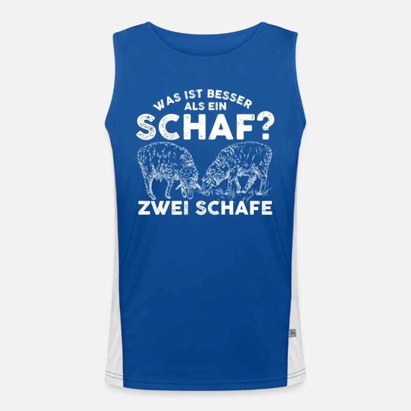 Landwirtschaft Schafe Schaf Geschenk Funktionelles Kontrast-Tank Top für Männer 