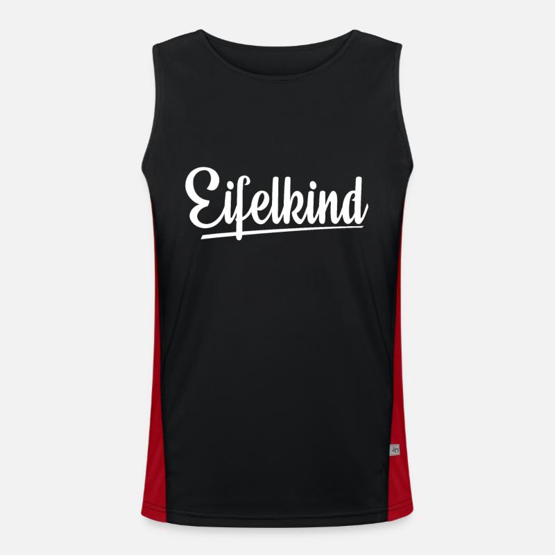 Eifelkind Eifel Liebe Heimat Shirt Design Funktionelles Kontrast-Tank Top für Männer 