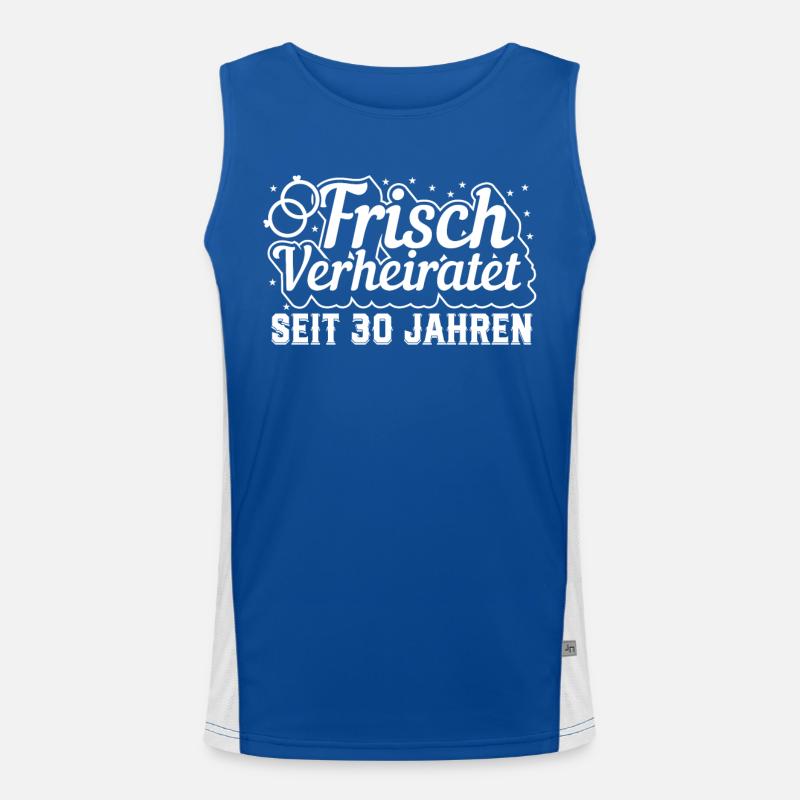 Ehefrau Verheiratet Perlenhochzeit Geschenk Funktionelles Kontrast-Tank Top für Männer 