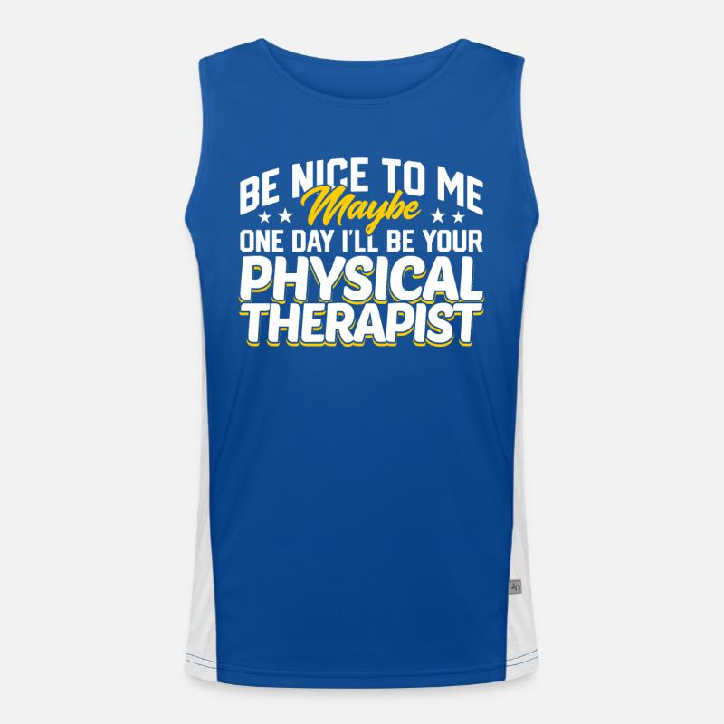 Physiotherapeut Therapeut Physiotherapie Geschenk Funktionelles Kontrast-Tank Top für Männer 