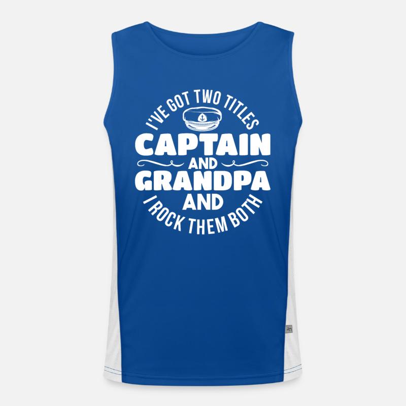 Bootsfahrer Bootfahren Motorboot Geschenk Funktionelles Kontrast-Tank Top für Männer 