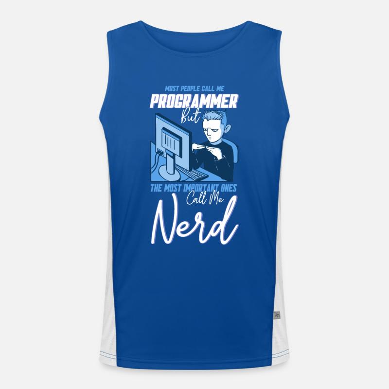 Softwareentwickler Computerfreak Programmierer Funktionelles Kontrast-Tank Top für Männer 