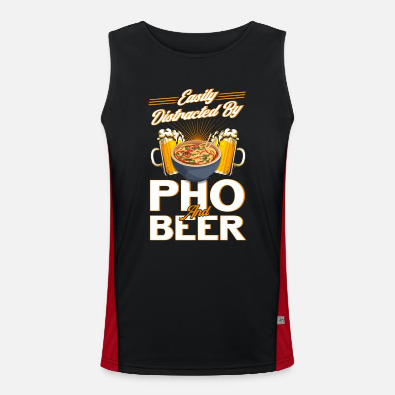 Pho Lover Vietnamese Pho Pho Men's Functional Contrast Tank Top 
