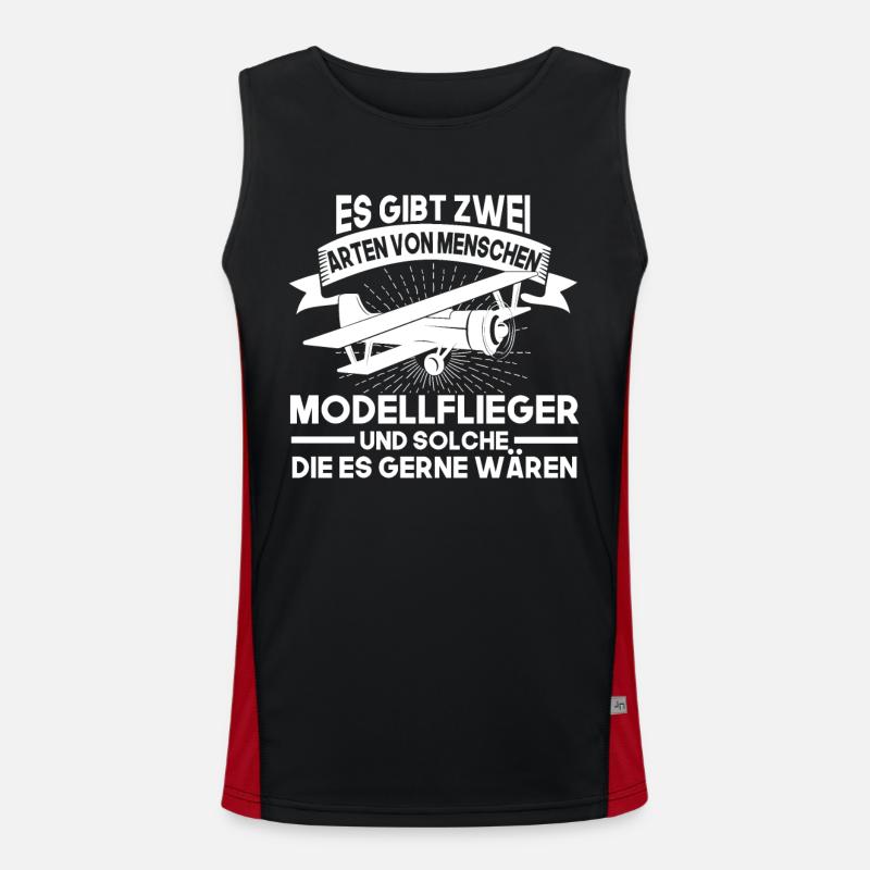 Modellflieger Pilot Modellflug Funktionelles Kontrast-Tank Top für Männer 
