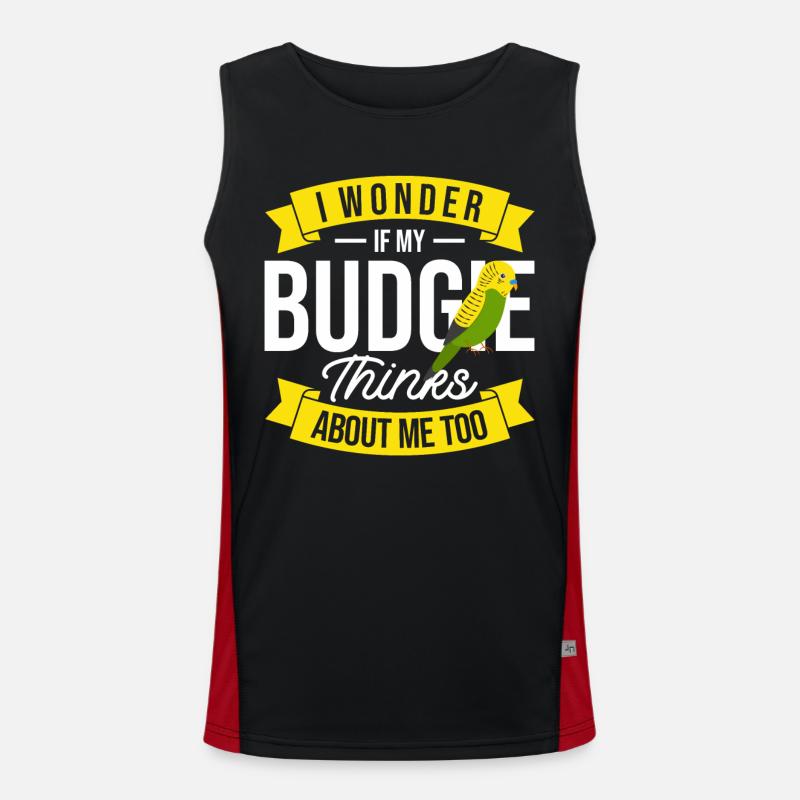 Vogel Sittich Wellensittich Geschenk Funktionelles Kontrast-Tank Top für Männer 