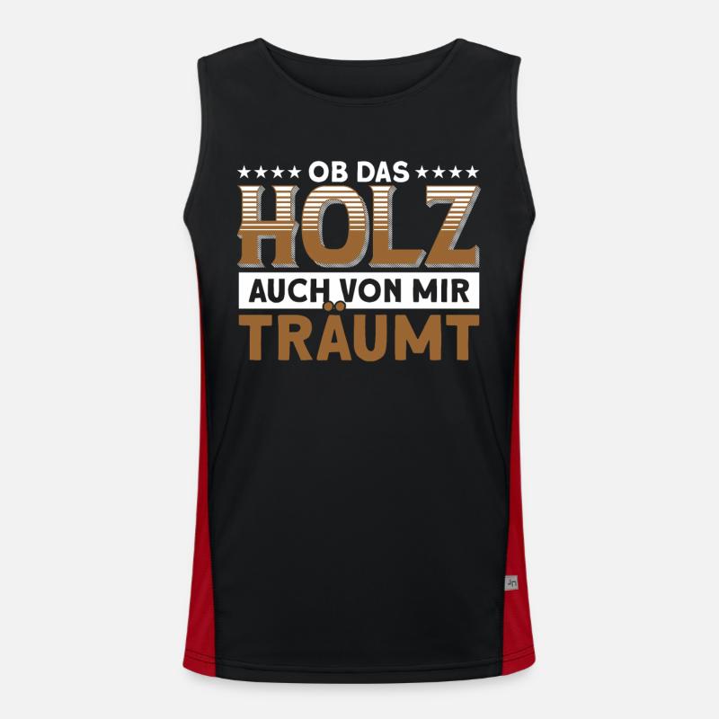 Drechsler Holzwerker Drechseln Geschenk Funktionelles Kontrast-Tank Top für Männer 