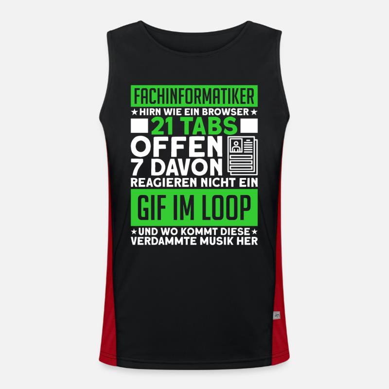 Systemadministrator Informatik Fachinformatiker Funktionelles Kontrast-Tank Top für Männer 