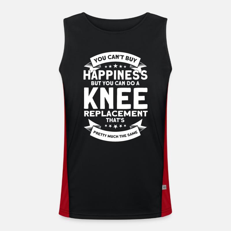 Knee Replacement Patient Bionic Knee Men's Functional Contrast Tank Top 