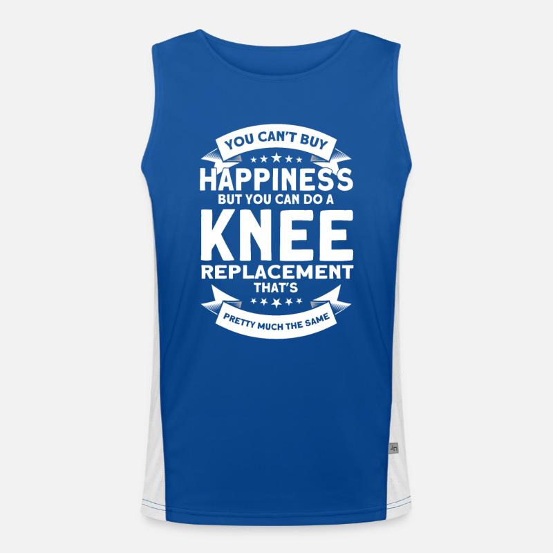 Knee Replacement Patient Bionic Knee Men's Functional Contrast Tank Top 
