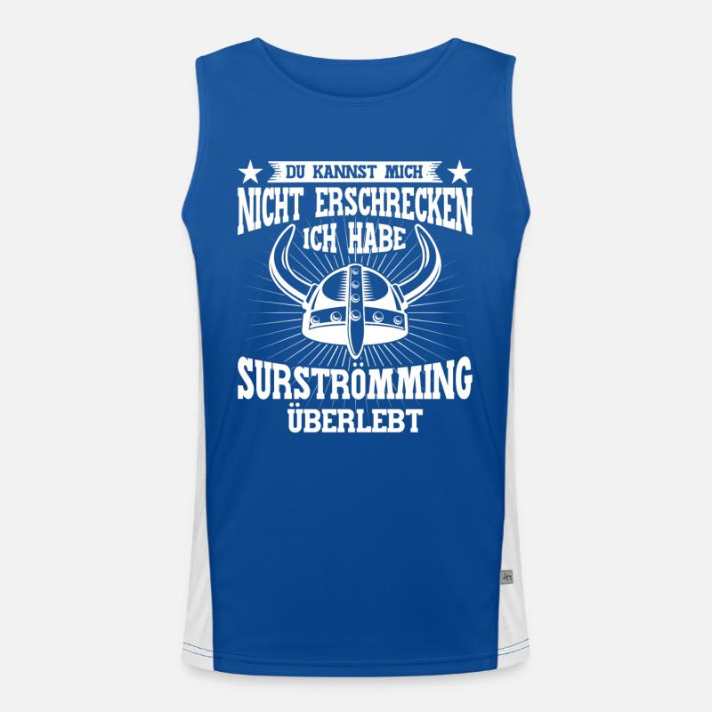 Surströmming Challenge Surströmming Schweden Funktionelles Kontrast-Tank Top für Männer 