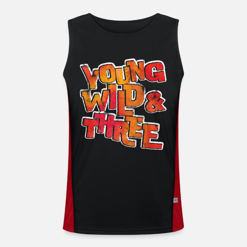 Young Wild Three 3 anniversaire 4 Débardeur respirant contrasté Homme 