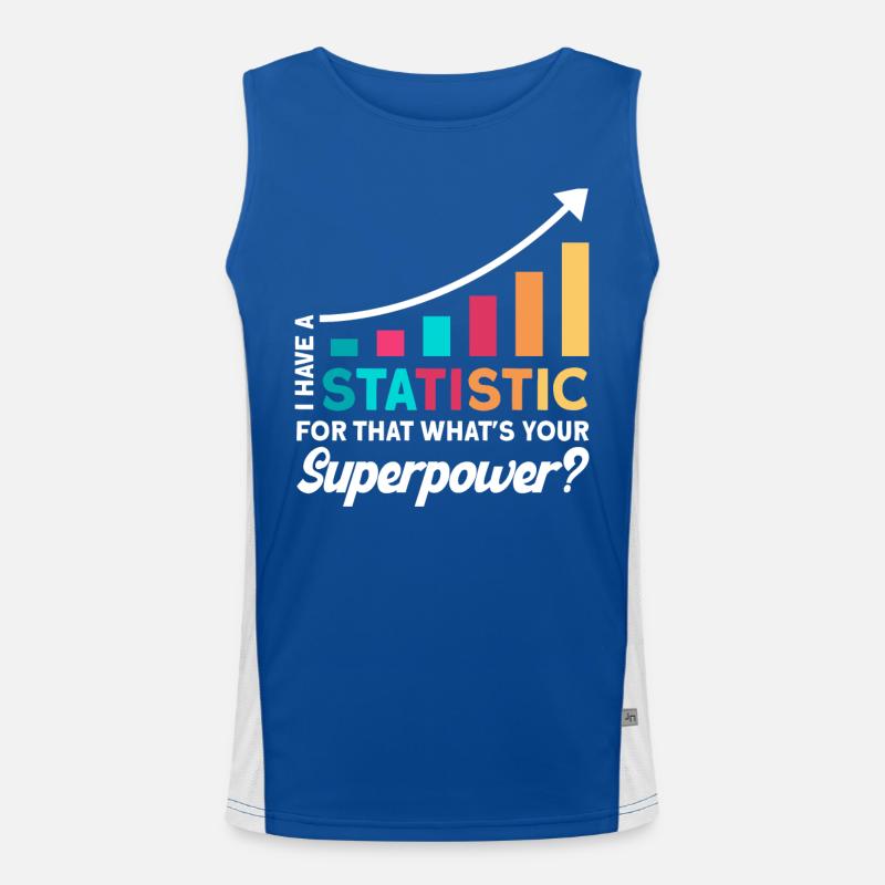 Statistics Analyst Statistician Gift Men's Functional Contrast Tank Top 