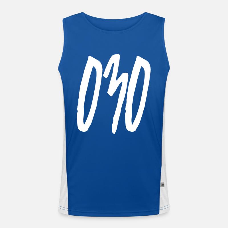 030 Area code Berlin Men's Functional Contrast Tank Top 