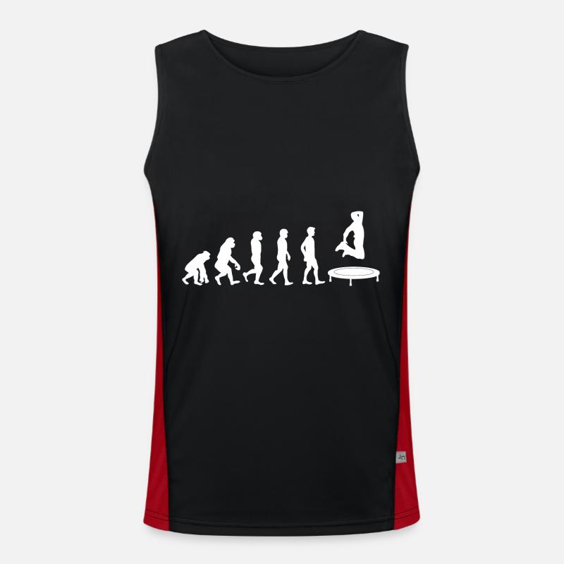 Trampoline Evolution - Men's Functional Contrast Tank Top  - black/red