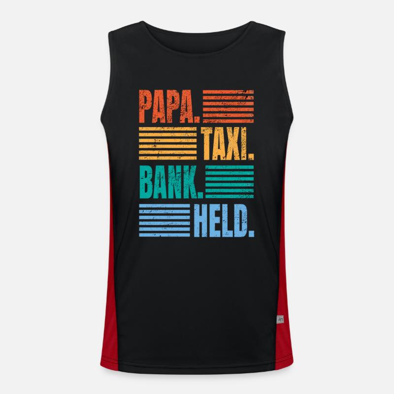 Bester Ehemann Verwöhnter Papa Held Beschützer Funktionelles Kontrast-Tank Top für Männer 