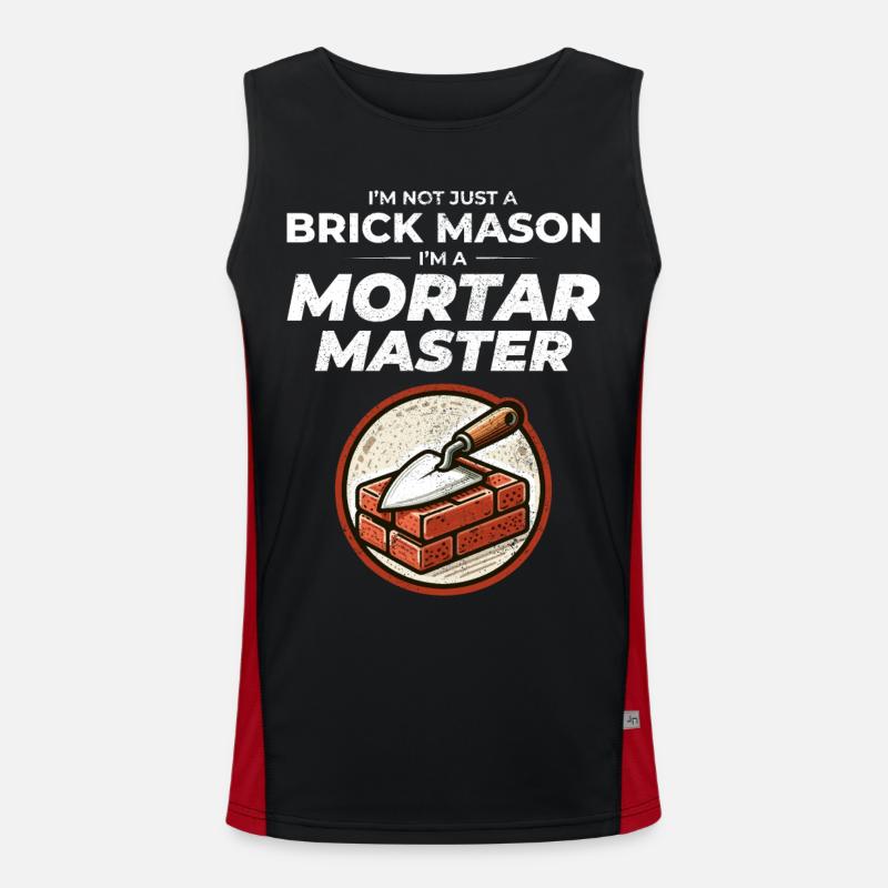 Mastering Mortar: The Wit of a Brick Mason Men's Functional Contrast Tank Top 