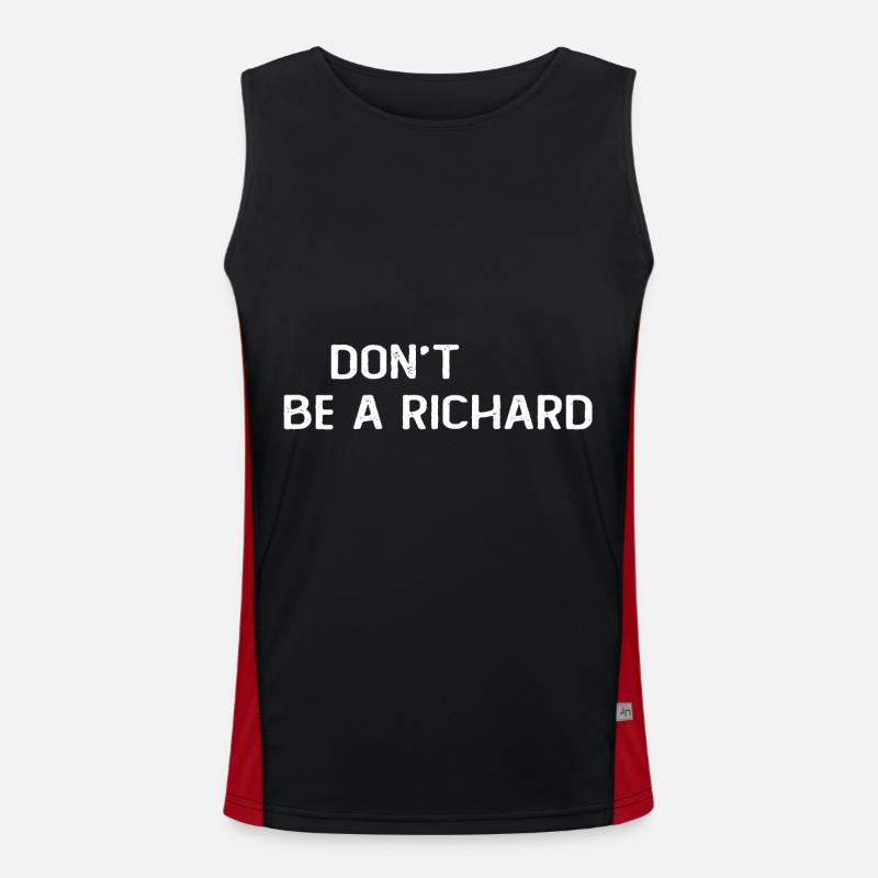 Including Be A Richard - Men's Functional Contrast Tank Top  - black/red