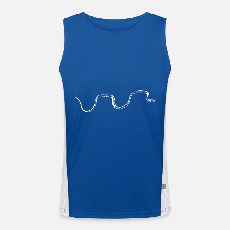 Snake white Men's Functional Contrast Tank Top 