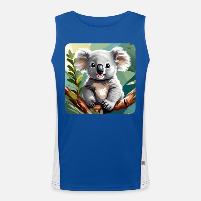 Cute Koala Bear Men's Functional Contrast Tank Top 