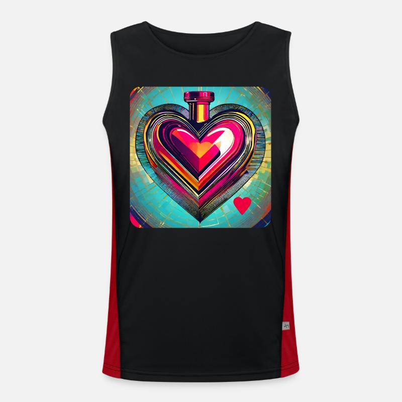 Liebeselixier Funktionelles Kontrast-Tank Top für Männer 