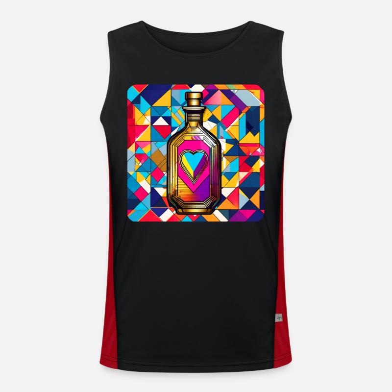 Liebeselixier Funktionelles Kontrast-Tank Top für Männer 