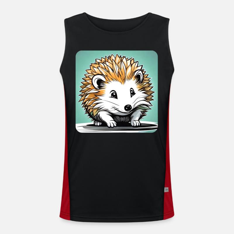 Mignon petit hérisson Débardeur respirant contrasté Homme 