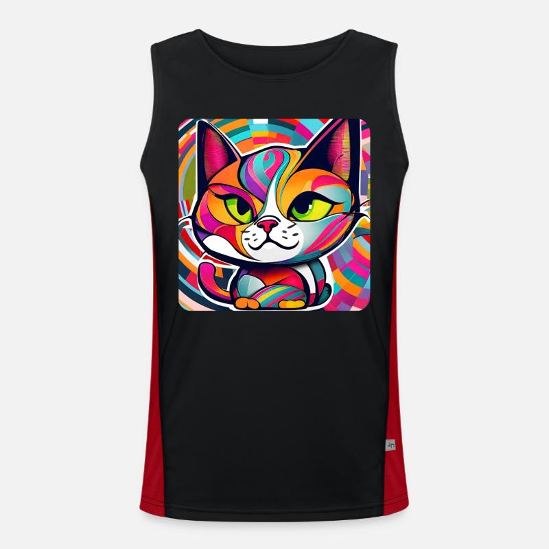 Chat dans le style graffiti Débardeur respirant contrasté Homme 
