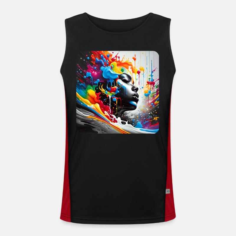 Femme dans le style graffiti Débardeur respirant contrasté Homme 