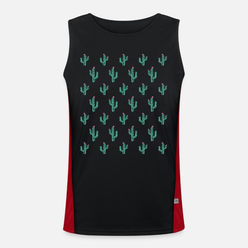 Cactus comme modèle Débardeur respirant contrasté Homme 