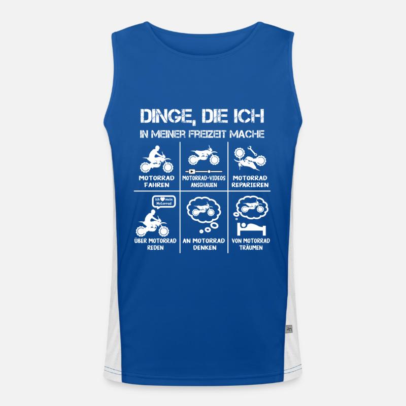Freizeit - Motorradfahrer - Biker Funktionelles Kontrast-Tank Top für Männer 