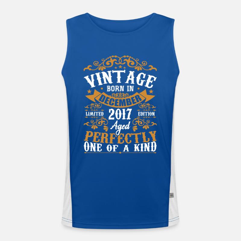 December 2017 Birthday Gift December 2017 Men's Functional Contrast Tank Top 