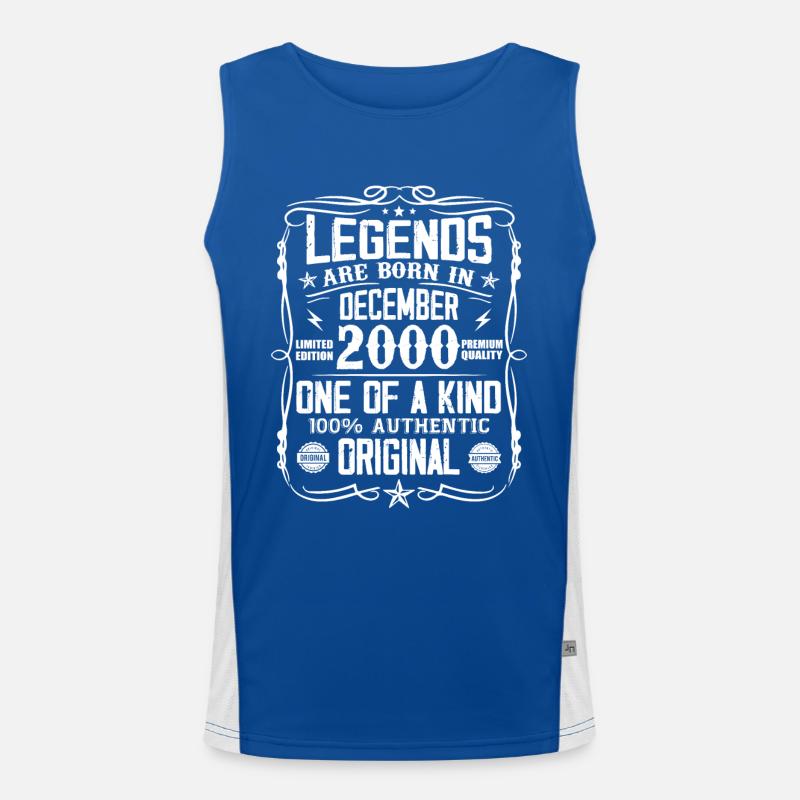 Geboren Dezember 2000 Geburtstagsgeschenk 2000 Funktionelles Kontrast-Tank Top für Männer 