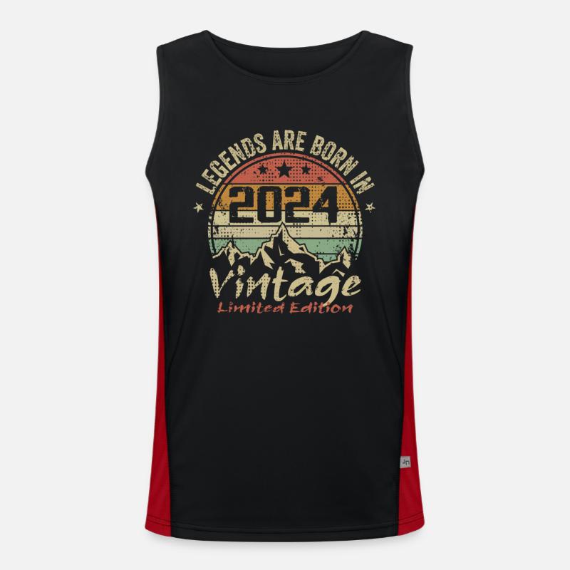 Die Legenden wurden in den Jahren 2024 - 2024 geboren Funktionelles Kontrast-Tank Top für Männer 