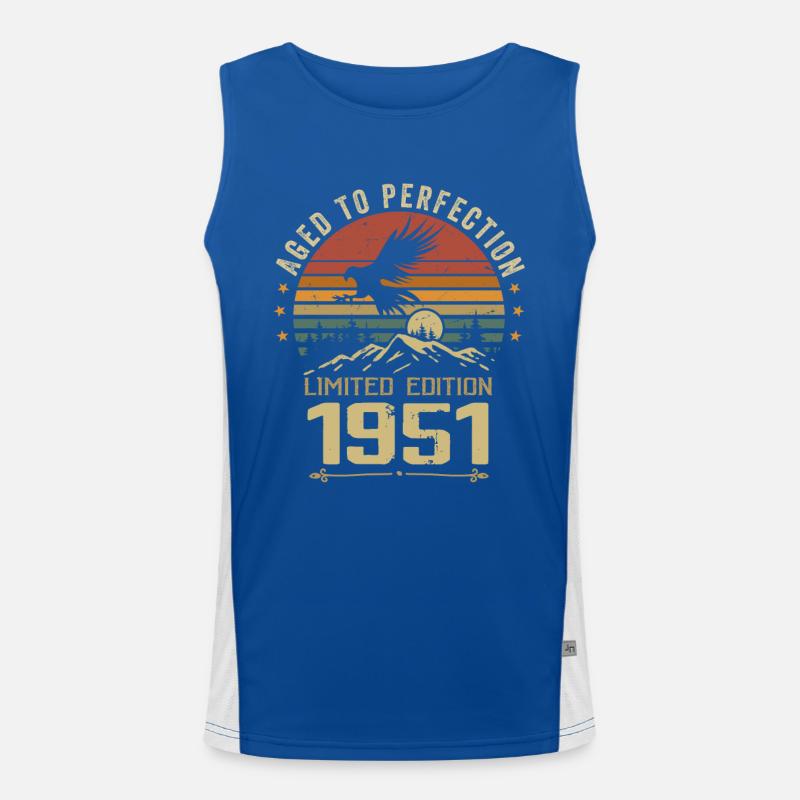 1951 Original Vintage Retro 1951 Jubiläum Funktionelles Kontrast-Tank Top für Männer 