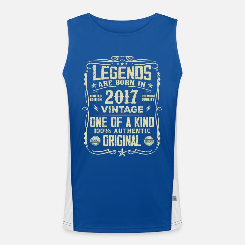 Made In 2017 Vintage Jubiläumsgeschenk 2017 Funktionelles Kontrast-Tank Top für Männer 