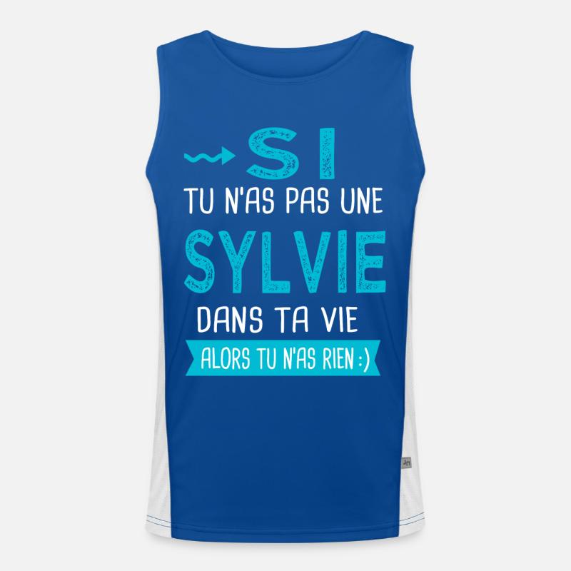 Sylvie Si tu n as pas une sylvie Débardeur respirant contrasté Homme 