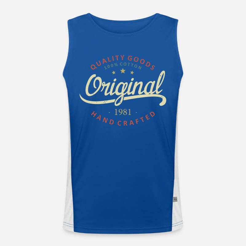 Original 1981 Geburtstagsgeschenk 1981 Funktionelles Kontrast-Tank Top für Männer 