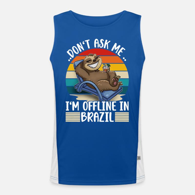Brasilien Urlaub Reise Funktionelles Kontrast-Tank Top für Männer 