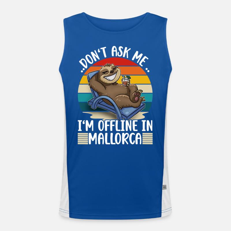 Mallorca Urlaub Funktionelles Kontrast-Tank Top für Männer 