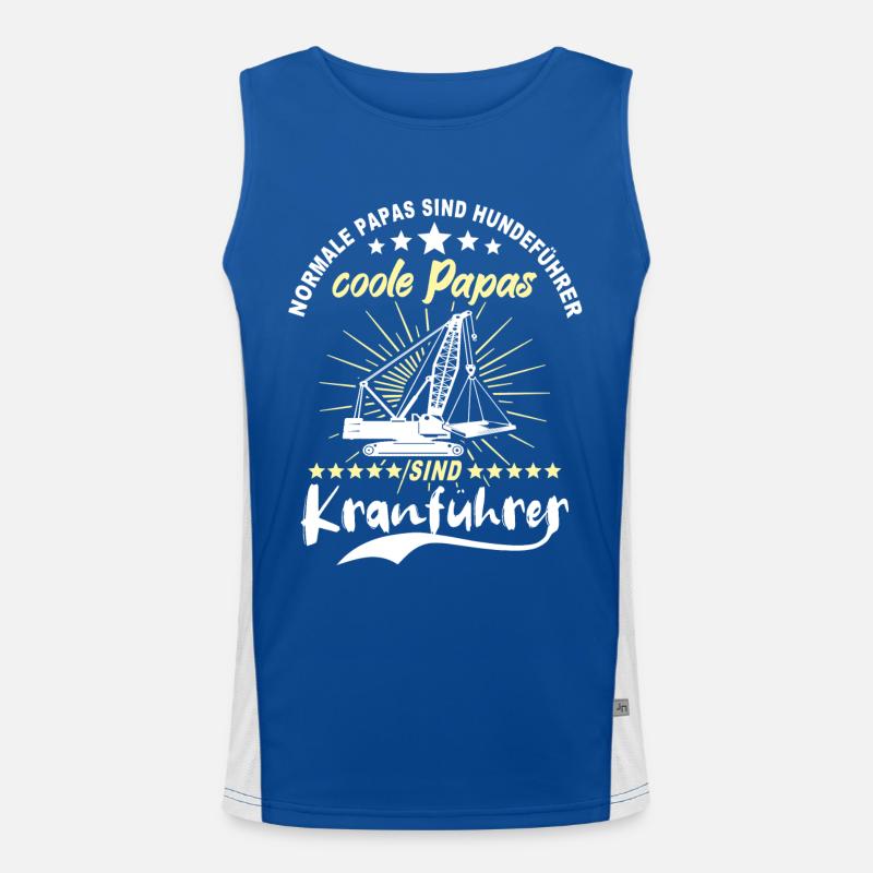 Kranführer Papa Kranfahrer Vater Funktionelles Kontrast-Tank Top für Männer 