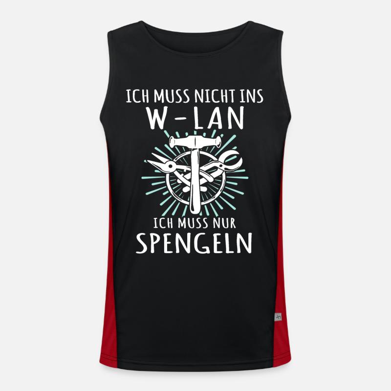 Spengler Beruf Bauspengler Funktionelles Kontrast-Tank Top für Männer 