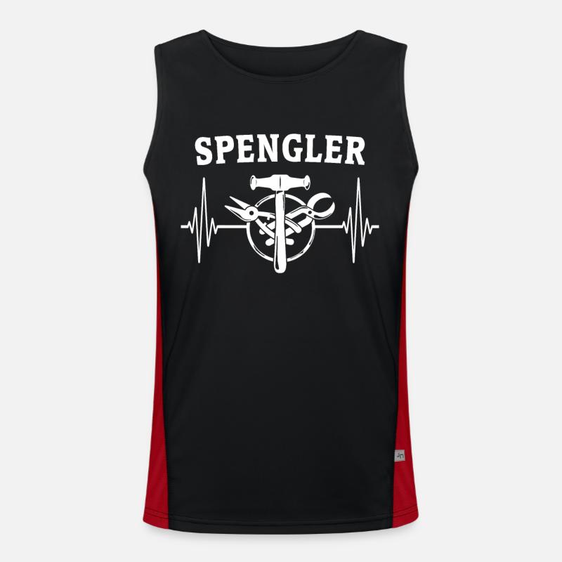 Spengler Beruf Bauspengler Funktionelles Kontrast-Tank Top für Männer 